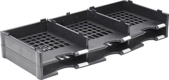 Modulaire 30-Compartiment Literatuur Organizer - Zwart