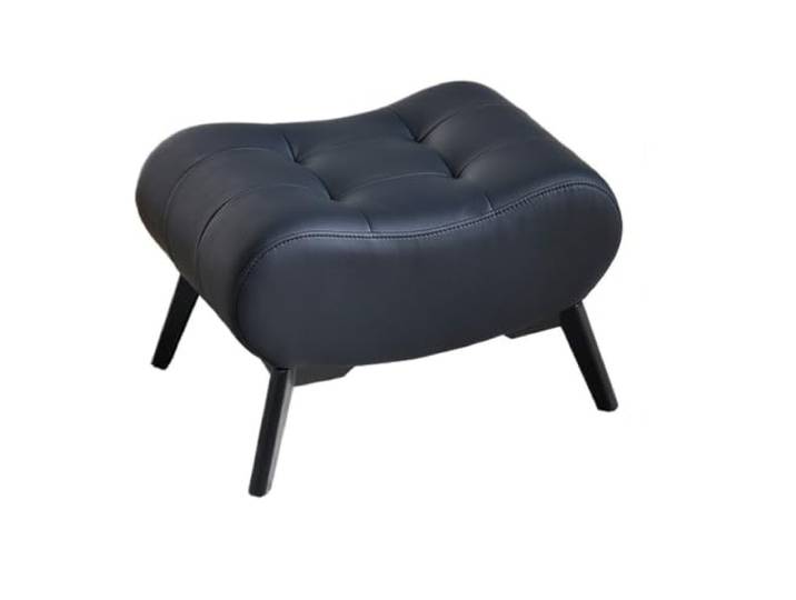 YANG11FAN Vielseitiger ergonomischer Hocker aus Leder geeignet für Sofas Fußstützen Wohnzimmer (schwarz)