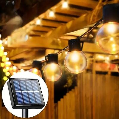 Im freien wasserdichte solar birne string lichter weihnachten g50 birne licht hochzeit garten fee licht weihnachten party urlaub outdoor camping balkon landschaft dekoration