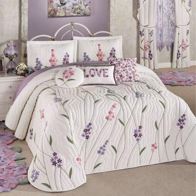 Touch of Class Wildflowers Grande Bedspread Ivory, King, Ivory
