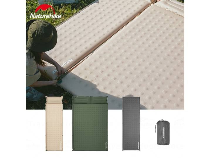 Naturehike – matelas auto-gonflant D, tapis de Camping pour 1 à 2 personnes, tapis de couchage épais de voyage épissable, tapis de tente ultraléger