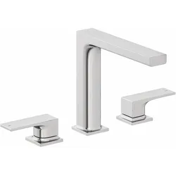 Kludi-DECUS 3-Loch Waschtischmischer Brushed Gunmetal, DN 15, Push-Open Ventil, geschlossener Metallhebel, DVGW-zugelassen