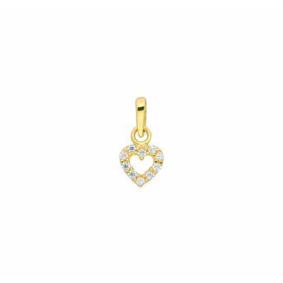Kettenanhänger ADELIA´S "Damen Goldschmuck 333 Gold Anhänger Herz mit Zirkonia", gold, Schmuckanhänger, Damen, Gold, Kettenanhänger, mit Zirkonia Goldschmuck für Damen