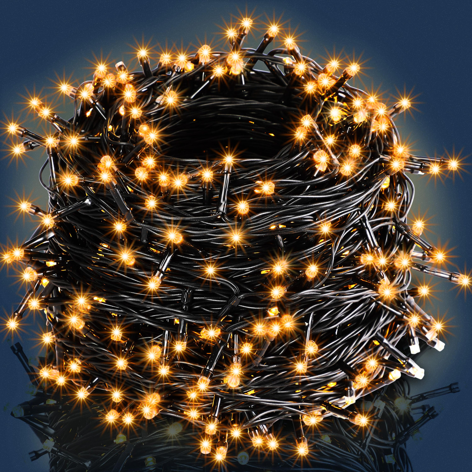 Monzana LED-lichtketting met 200 LED's, 20 meter, warm wit