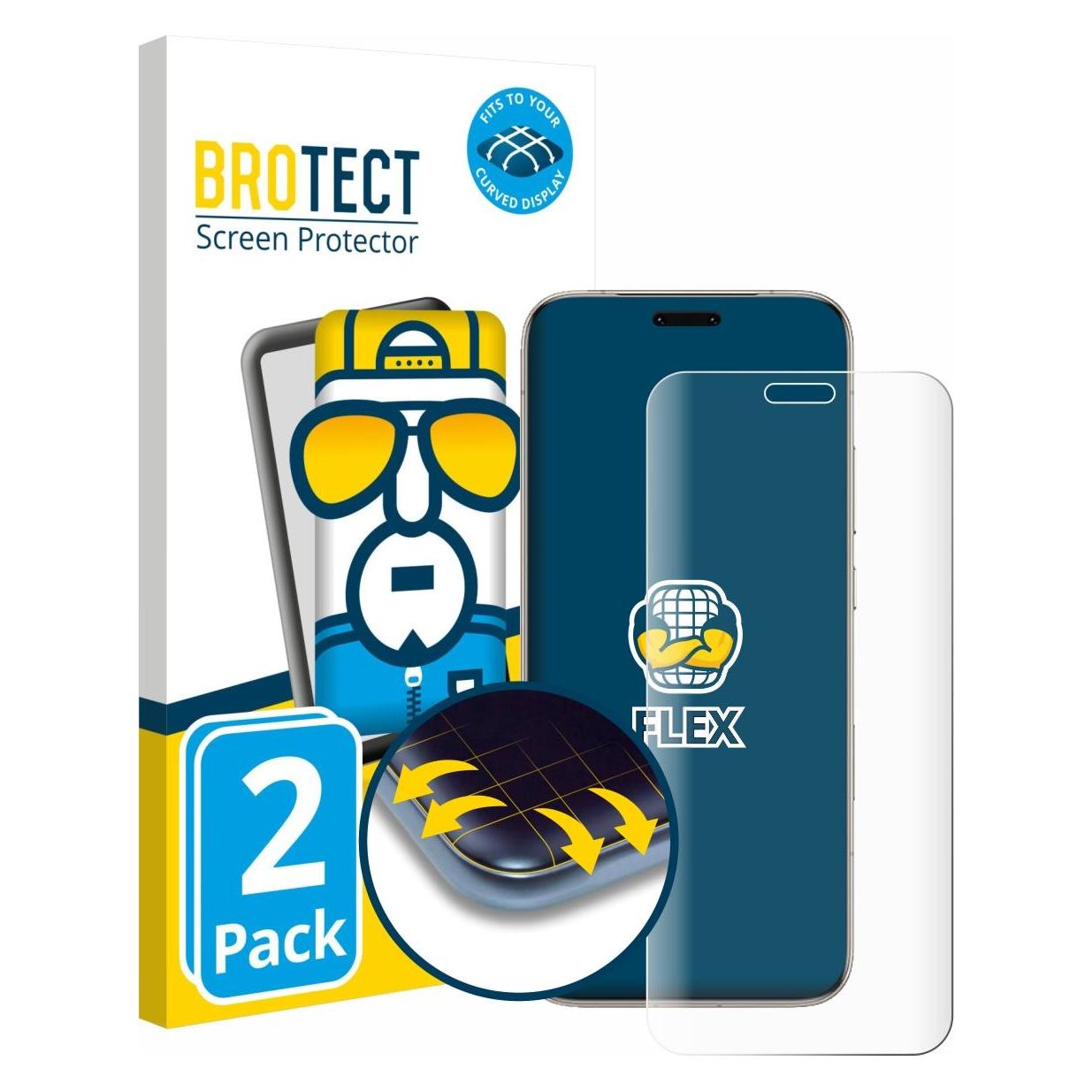 Brotect Fullscreen für Honor Magic 8 Pro Schutzfolie Displayschutz Folie Klar Transparent (2 Stk., Honor Magic 8 Pro) (5161041)