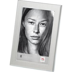 walther-design Bilderrahmen Jazz PJ520S, 15 x 20 cm, Echtglas, Metallrahmen, silber
