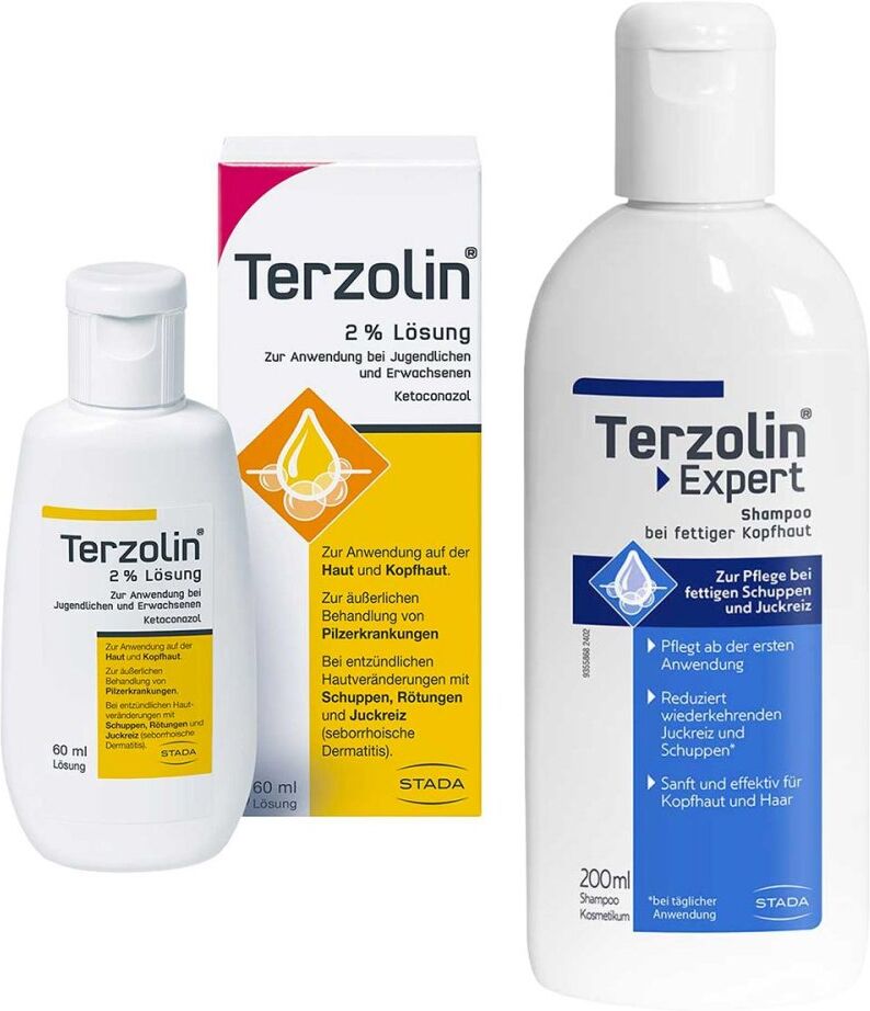 Terzolin Lösung 60 ml + Expert Shampoo bei fettiger Kopfhaut
