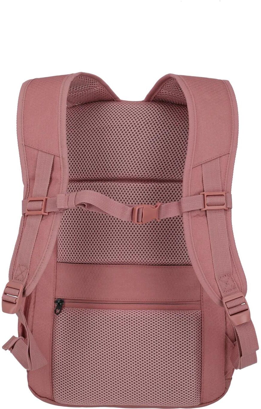 Rucksack TRAVELITE "KICK OFF", rosa (rosé), Rucksäcke, Herren, B/H/T: 31cm x 45cm x 16cm, Polyester, unifarben, Rucksack, mit Laptopfach –ideal als Freizeit, Arbeits, Schul- und Reiserucksack, B:31cm H:45cm T:16cm rosé B/H/T: 31cm x 45cm x 16cm