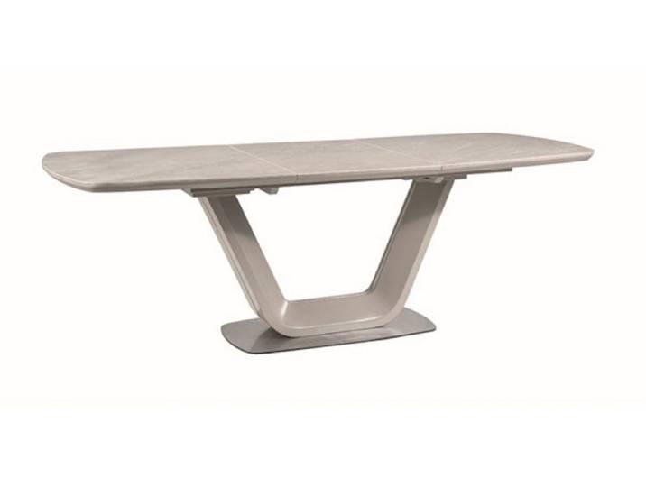 Feldmann-Wohnen Esstisch Accra, 160-220x90cm grau Keramik ausziehbar