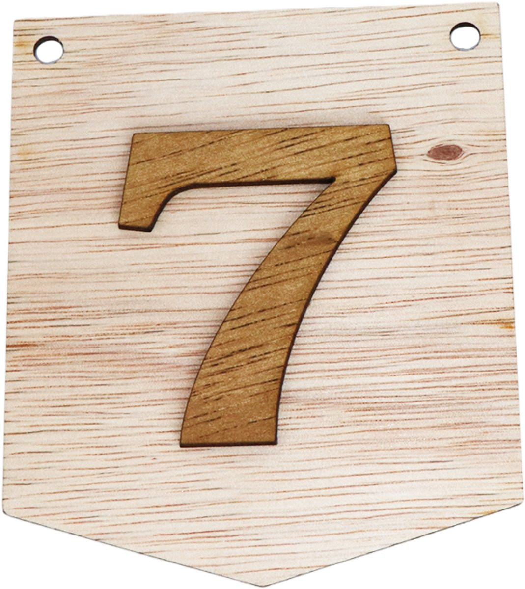 CoolCuts 3D Houten Cijfer 7 voor verjaardag decoratie