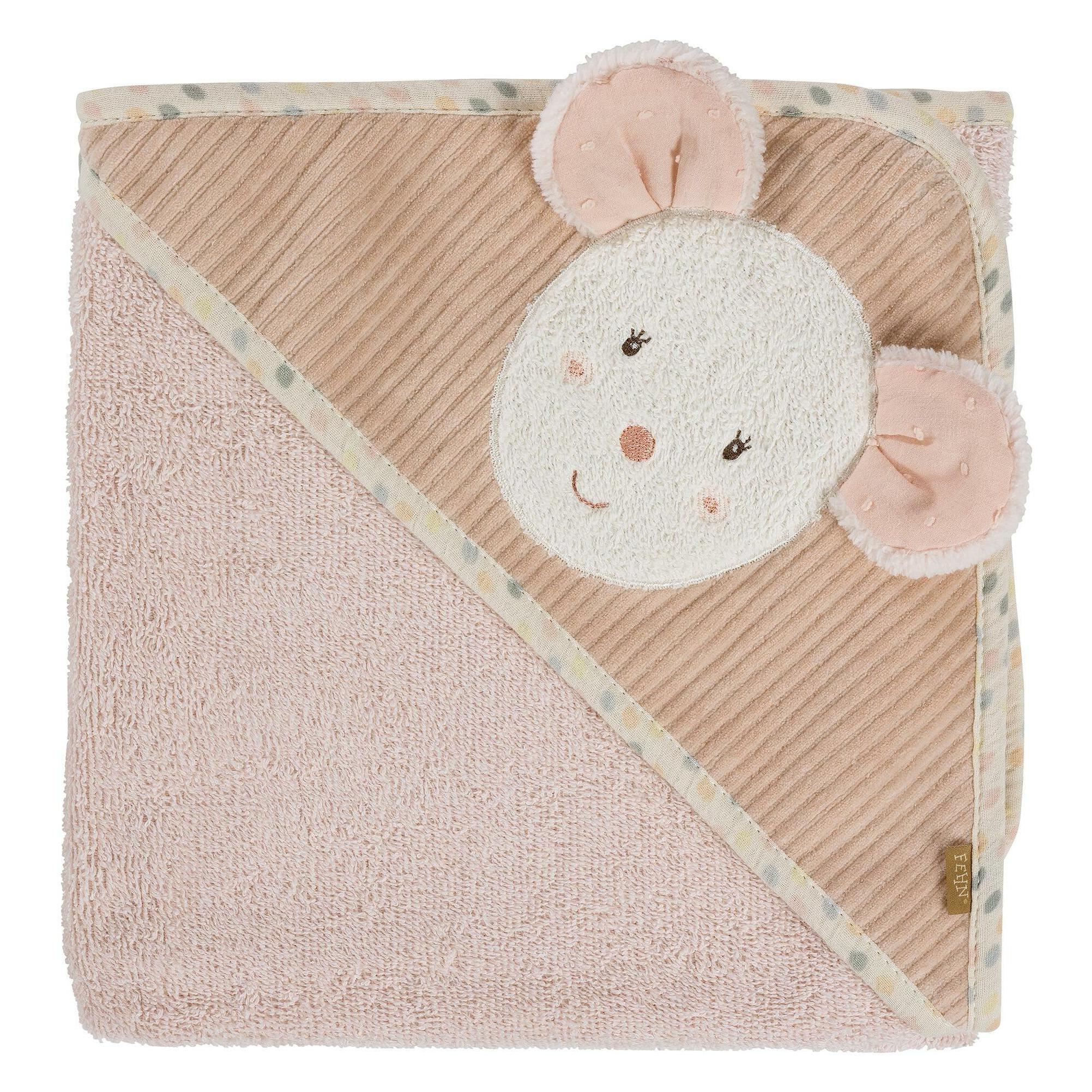 Fehn Baby-Kapuzentuch Maus 80 x 80 cm (80 x 80 cm) (45178)