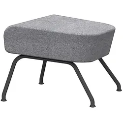 Softline Hocker Havana Filz hellgrau, Designer busk+hertzog, 58x40x48 cm