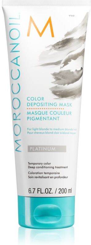 Moroccanoil Color Depositing masque nutritif doux sans pigment coloré permanent Platinum 200 ml