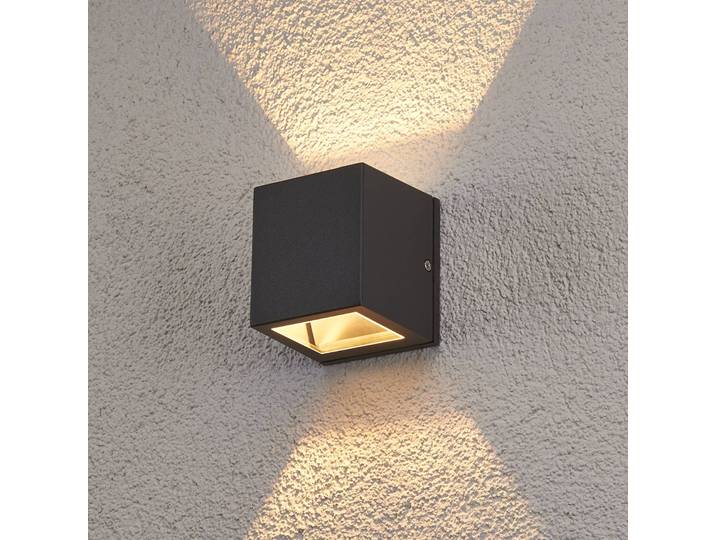 Aussenwandleuchte Maurice Lucande, dimmbar, schwarz, Aluminium, Modern, Wandleuchte außen