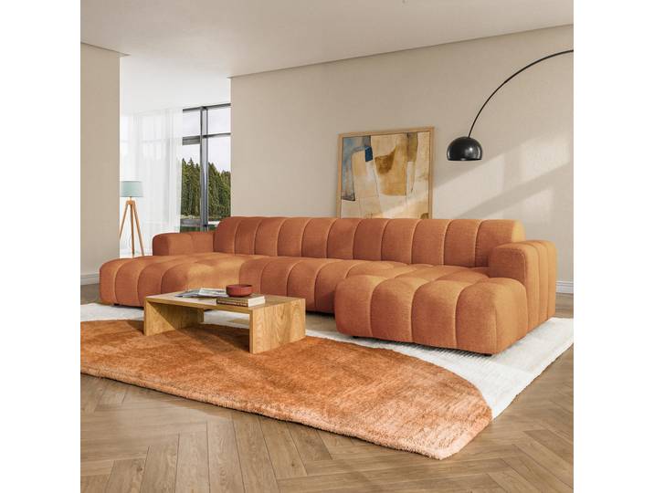 Masseno Ecksofa AENIS Moderne Sofa für Wohnzimmer - Orange, ARAGON 56