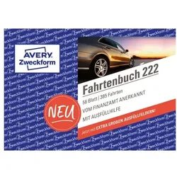 Avery Zweckform Fahrtenbuch »222« (A6 quer) weiß, 14.8x10.5 cm
