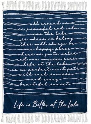 Pavilion Life is Better at the Lake Plush Blanket