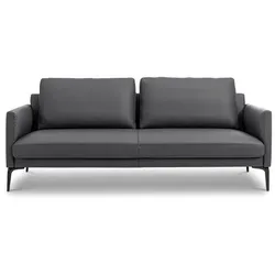 Segmüller Werkstätten Sofa Silenzio02 Leder Blau Taubenblau
