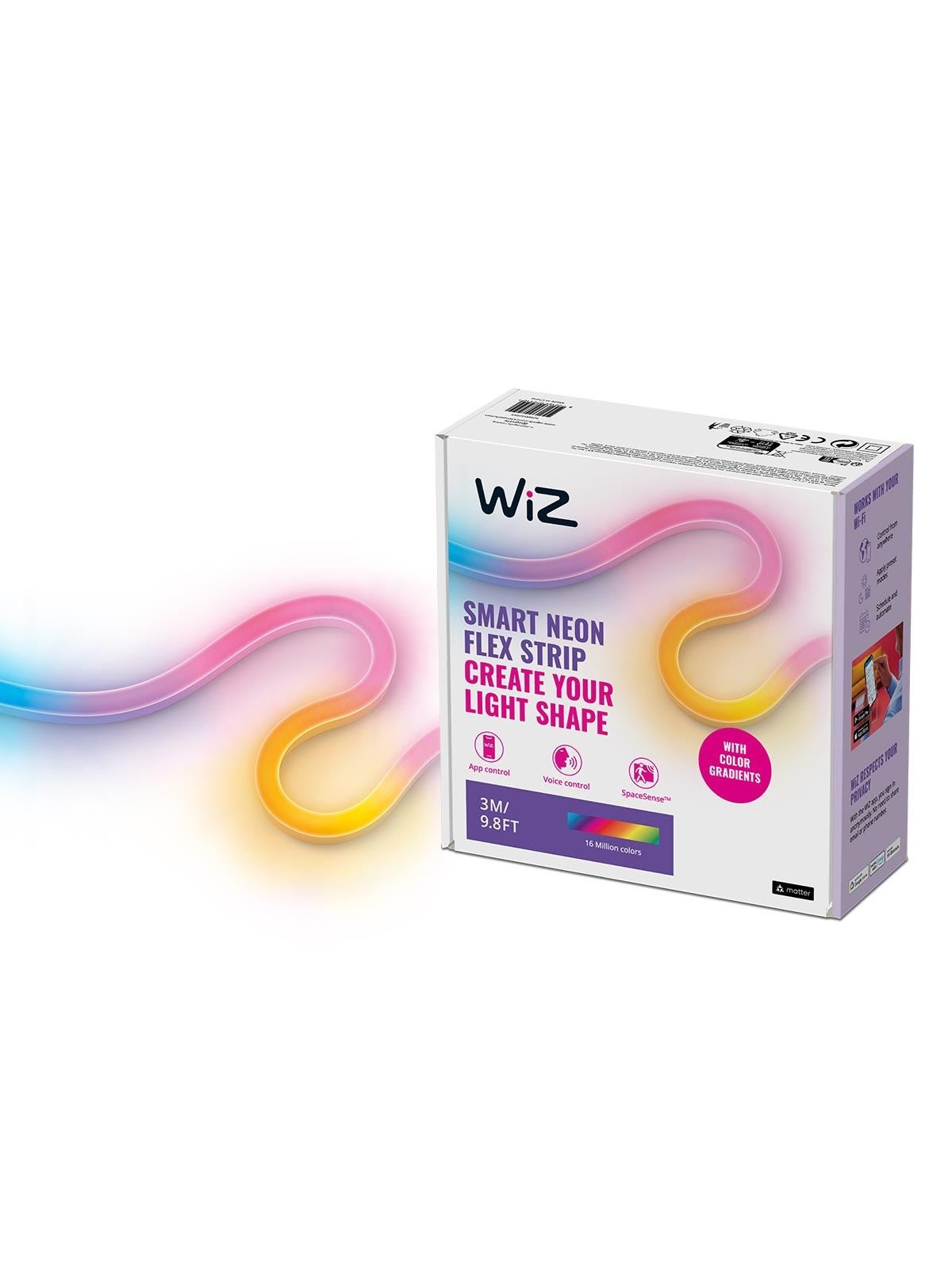 WiZ Neon Flex Lightstrip 3 m - 24 W - RGB - weiß