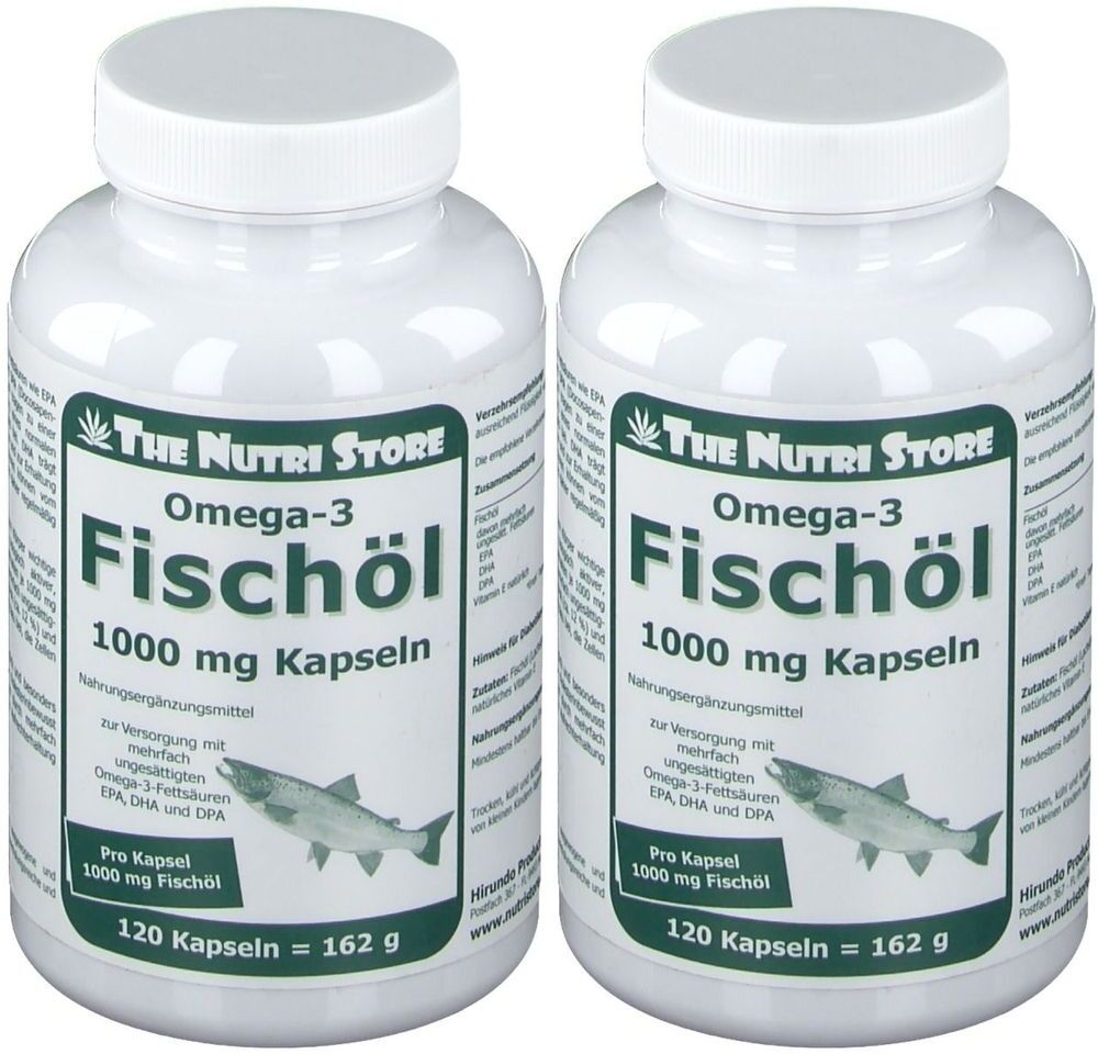 The Nutri Store Omega 3 Fischoel Kap1000Mg x2 2x120 St Kapseln