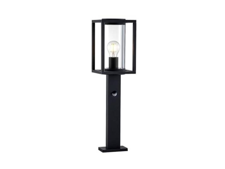 Lucande Luminaire extérieur Ferda (Moderne) en Noir Aluminium (1 lampe\,à E27)\, Borne lumineuse luminaire pour socle