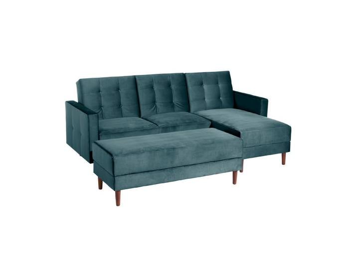 Max Winzer® Ecksofa Easy Relax, Funktionssofa mit Hocker Samt