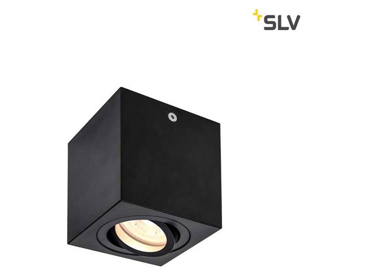 Triledo Single CL spot de plafond carré 8\,5 cm noir GU10