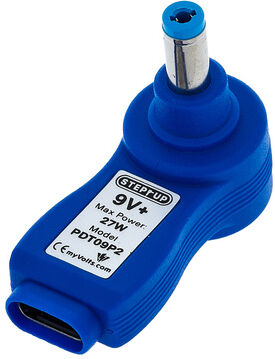 myVolts Step Up Tip 9V Center Pos Bleu