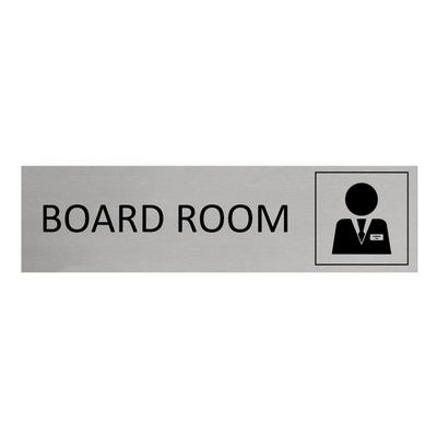 CombiCraft Aluminium Türschild Board Room 165x45mm mit 3M-Tape zur Befestigung, einfache Kennzeichnung von Räumen und Bereichen