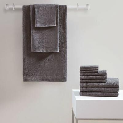 Jla Home/Bed Big Bundle Bath Towel Set 12 Piece Set, 12 Piece Set, Gray
