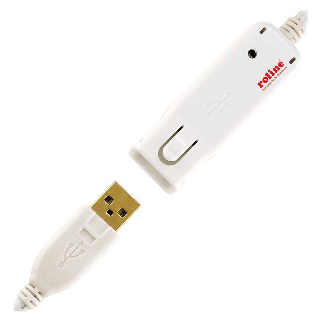 Roline Aktives Repeater Kabel für 12.04.1085 (12 m, USB 2.0) (12.04.1086)