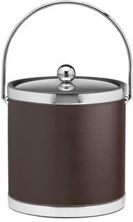 Kraftware Sophisticates with Polished Chrome 3-quart Ice Bucket with Bale Handle and Metal Cover