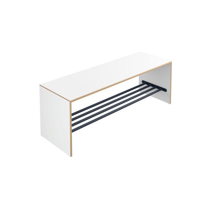 Hewi Sitzbank M20.05.001 Sitzhöhe 260 mm, mit Schuhablage