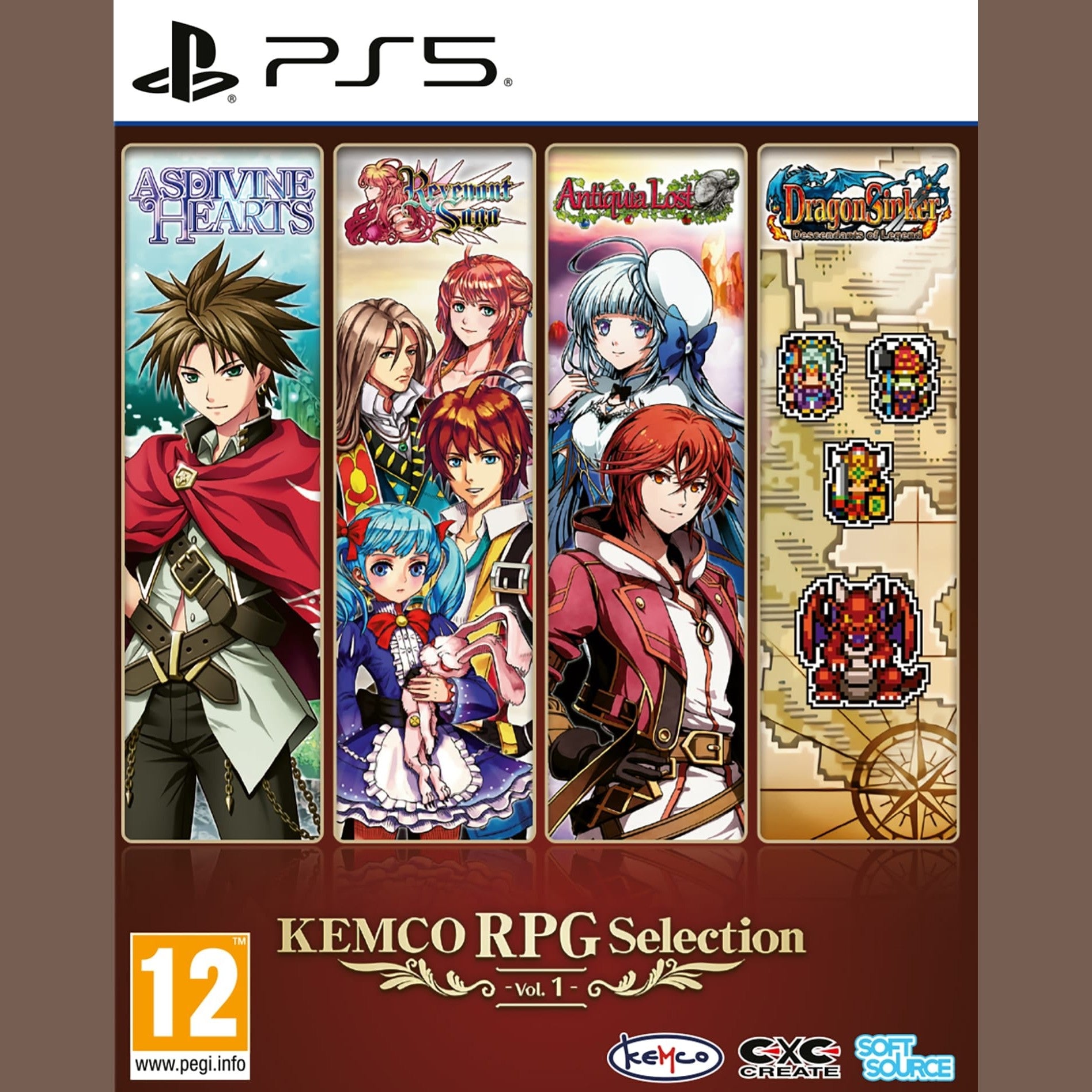 NUMSKULL GAMES LTD KEMCO RPG Selection Vol. 1 - PlayStation 5 (Disc) - 4 Retro RPGs in 1 Collection - Turn-based Combat - English and Japanese Subtitles