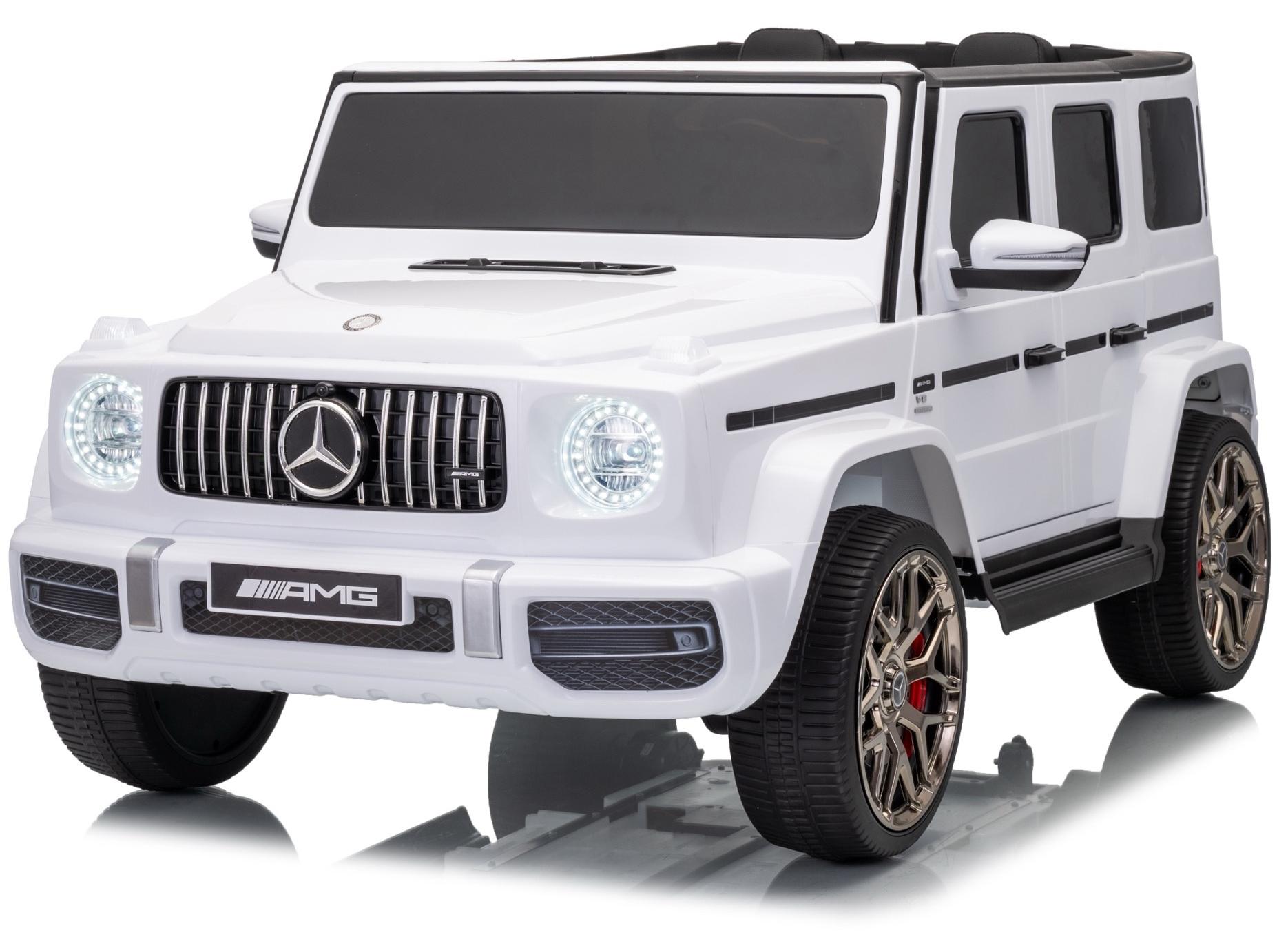 Mercedes G63 AMG Kinder-Elektroauto 2-Sitzer 12V Weiß