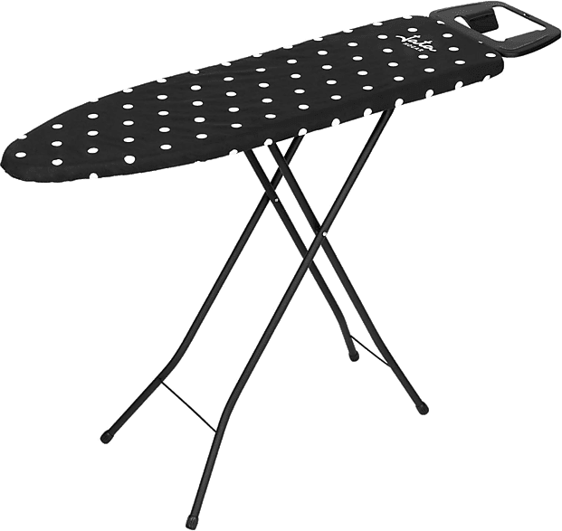 Tabla de planchar - Jata Premier , 110x32cm, Altura ajustable, Funda algodón 100%, Patas antideslizantes, Negro