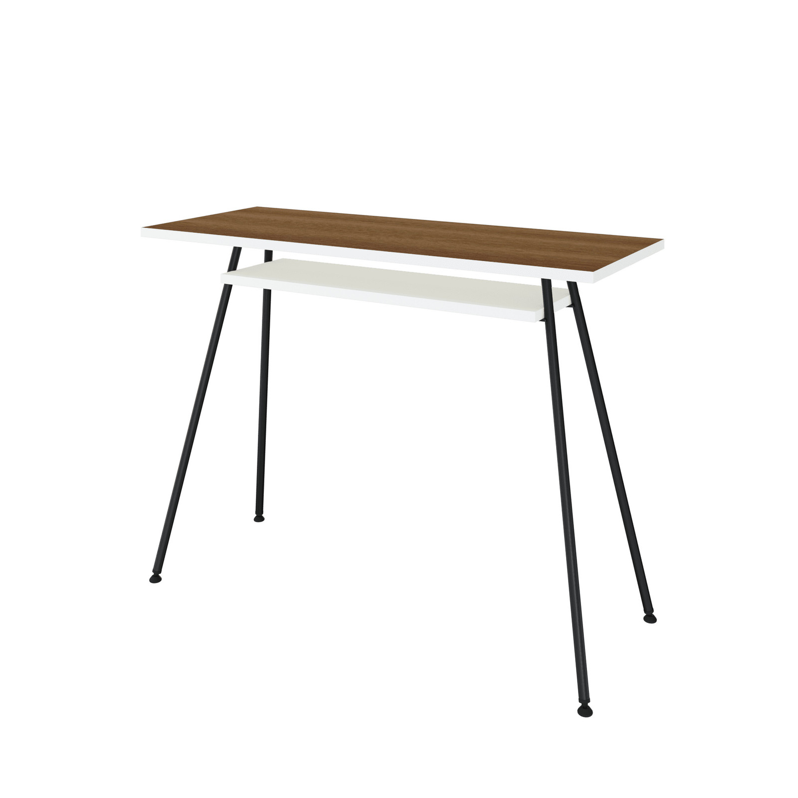 LEVIRA Kost Dash bureau, Troia noten en zwart, B: 100 cm, D: 40 cm, H: 75 cm