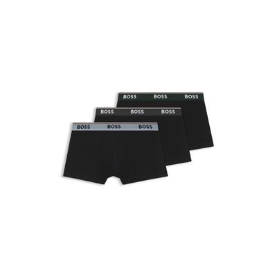 BOSS Packung, 3 Stk. aus Stretch-Baumwolle mit Logo-Bund, mittlere Bundhöhe