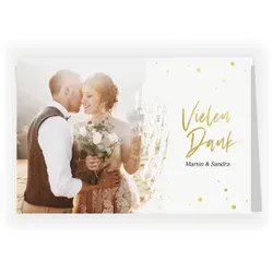 Exklusive Hochzeit Dankeskarten in Beige im Design "Summerbrush" - Musterkarte