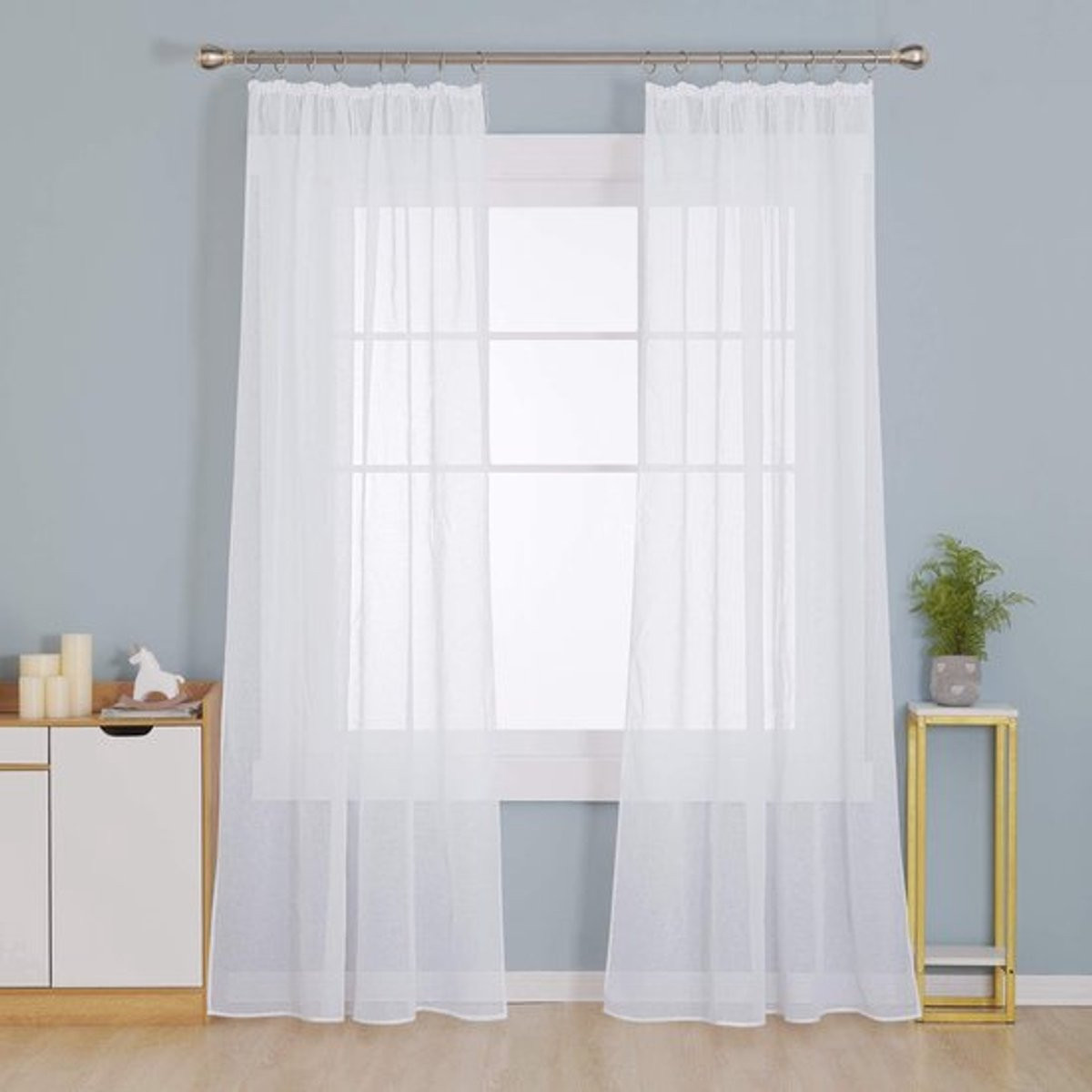 Dailygoody Transparante Voile Gordijnen