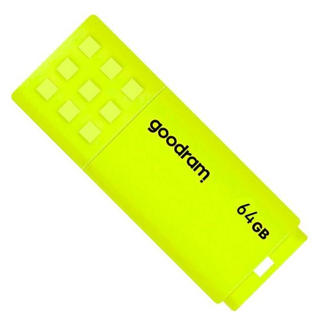 Goodram UME2 UME2-0640Y0R11 Pendrive (64 GB, USB 2.0, gelb) (64 GB, USB-A) (UME2-0640Y0R11)