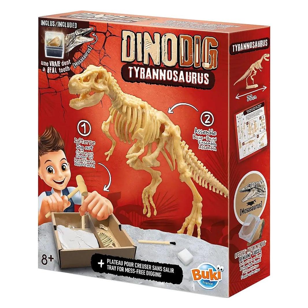 Buki Dino zum Ausgraben - T-Rex | Archäologie-Spielzeug für Kinder ab 8 Jahren | Dinosaurier Skelett Ausg (445TYR)