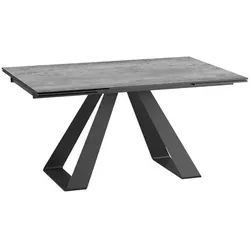 Akante Esstisch mit Auszug Ascension 150/230 x 100 cm Keramik Silver 150