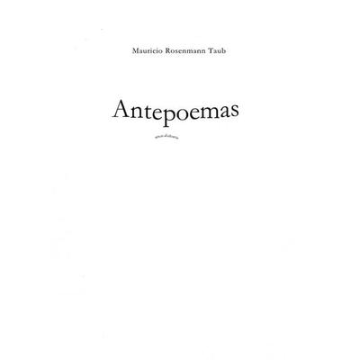 Antepoemas, Taschenbuch von Mauricio Rosenmann Taub, Brill | Schöningh