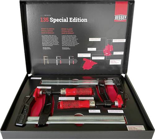 Bessey TGA25SET-135 Schraubzwinge Spann-Weite (max.):250mm Ausladungs-Maße:120mm