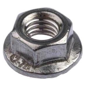 RS PRO Flansch-Sechskantmuttern, M5 Geflanscht Edelstahl 11.5mm Glatt DIN 6923 (M5) (2646432)