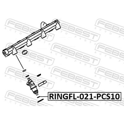 FEBEST Dichtring, Einspritzventil ringfl021pcs10 für MITSUBISHI