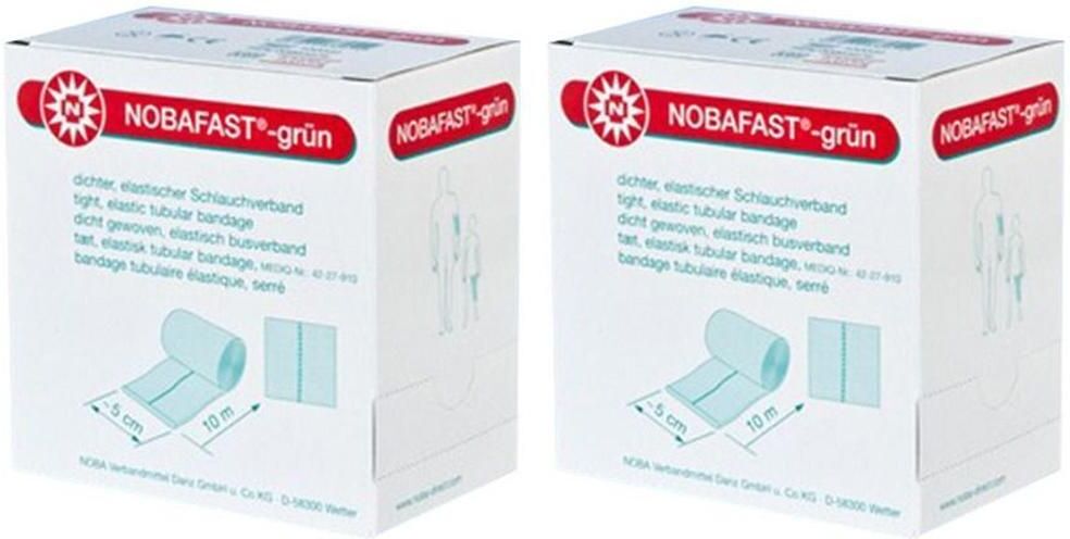 NOBAMED Nobafast Schlauchverband elastisch Gr.2 10 m grün x2 2x1 St Verband