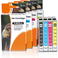 D&C 405XL Kompatible Tintenpatronen 4er-Set für Epson WorkForce Pro WF-4820DWF