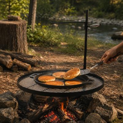 Wakeman Outdoors Swiveling Camping Grill Grate With Adjustable Height 24 Inch